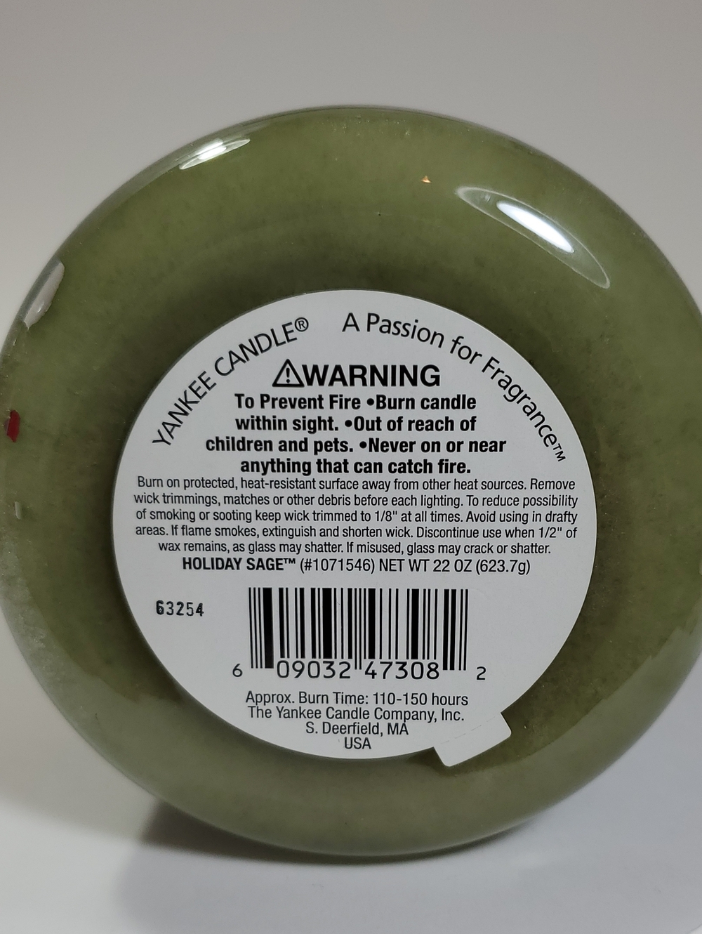 Yankee Candle "Holiday Sage" Large Jar Candle - Picture 4 of 4